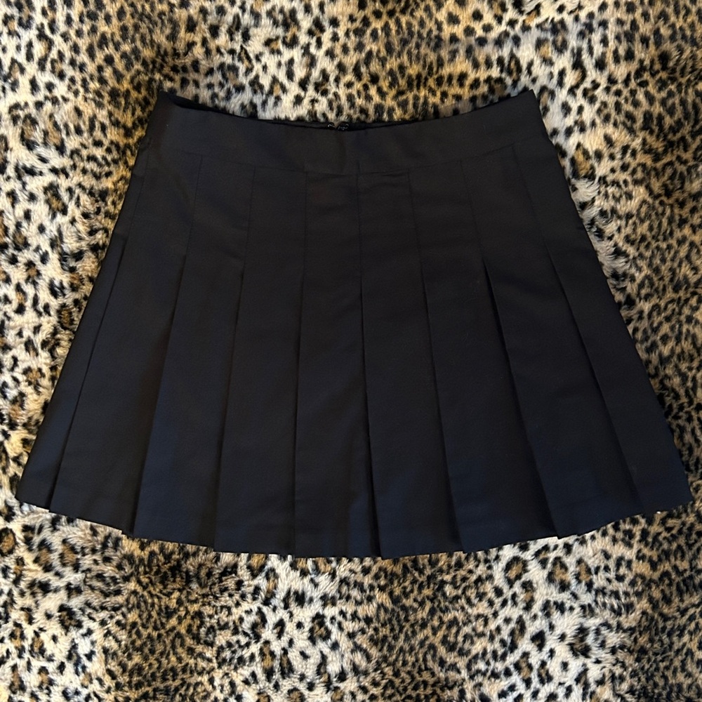 Sunday Best Black Pleated Mini Skirt